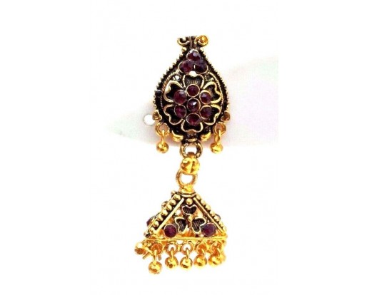 Golden Oxidized Women Earring Jhumka Jhumki Jewelry Drop PushBack Classy Gift 79